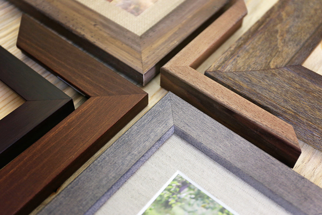 Custom picture frame with non-reflective art glass – handcrafted in at our London frame shop