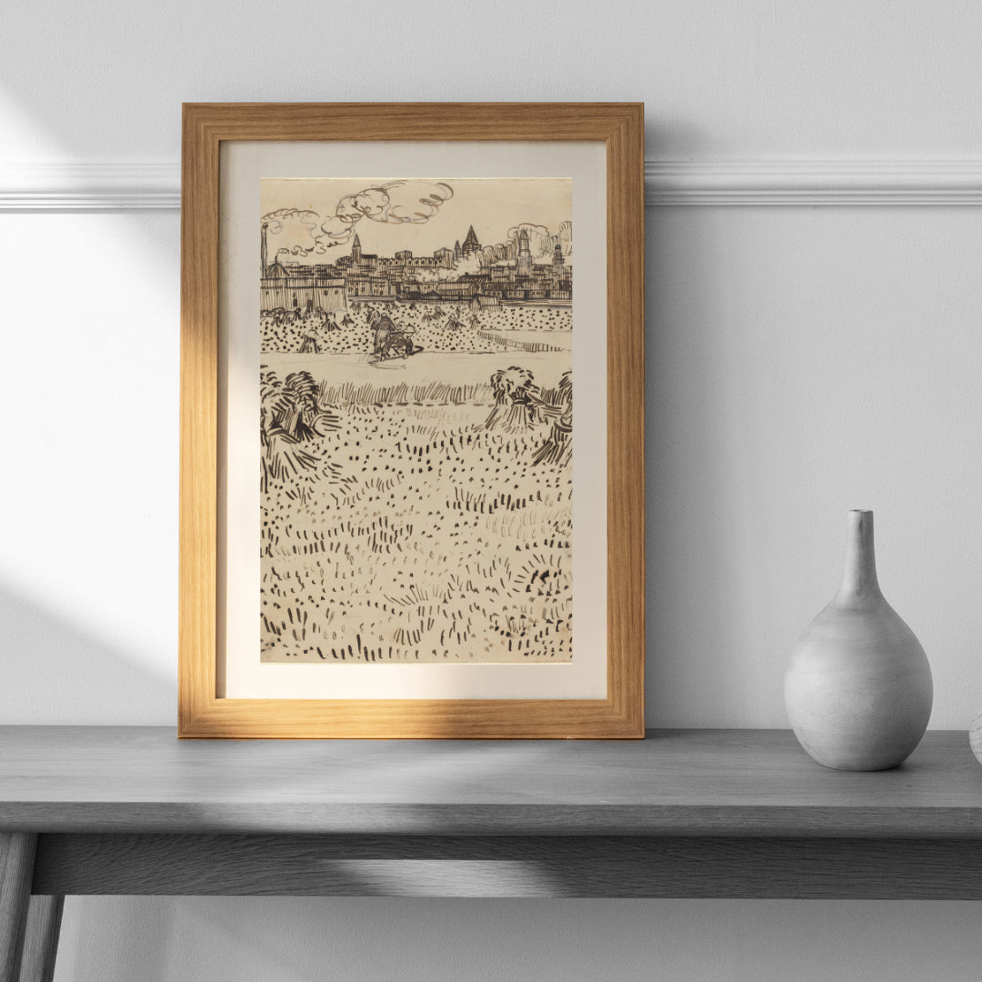 oak custom frame in Versus Arts London framing studio