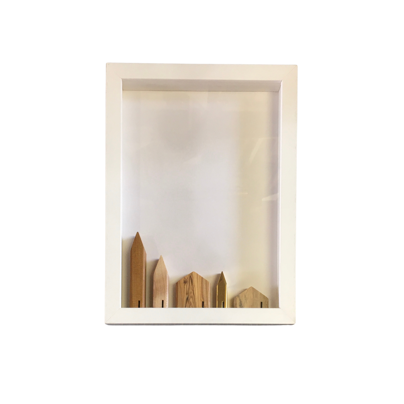 Custom object frame with non-reflective art glass – custom made at our London frame shop