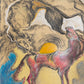 Don’t bite the horse by Polina Gazeeva, 2026, charcoal and color pencils on paper, 42 x 59.4 cm