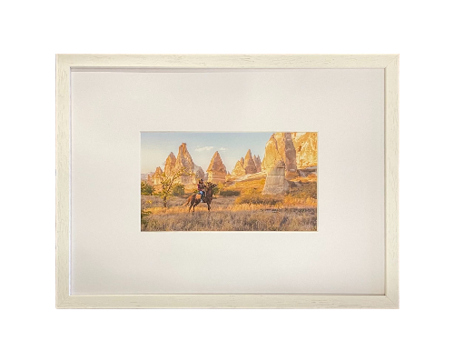 Photo with mount in White Oak Frame