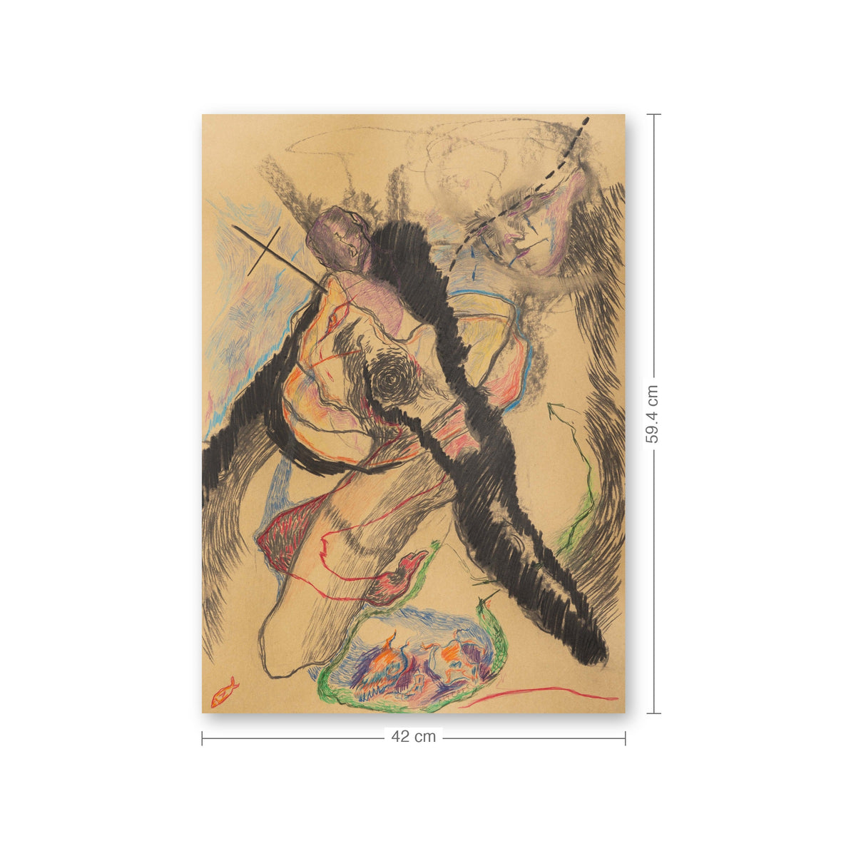 Into Abstraction by Polina Gazeeva with dimensions, 42 x 59.4 cm