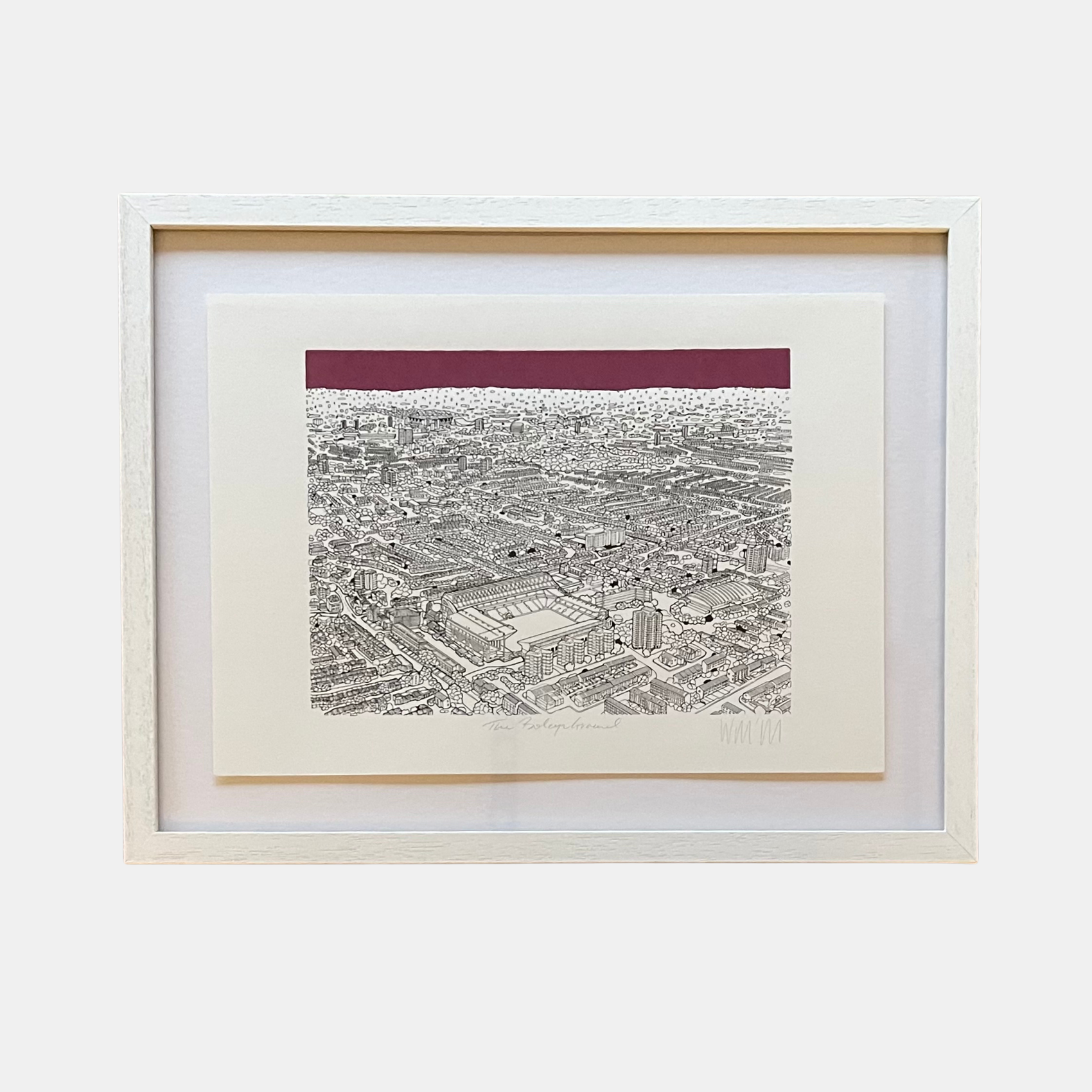 Custom picture frame with museum glass – custom made at our London frame shop