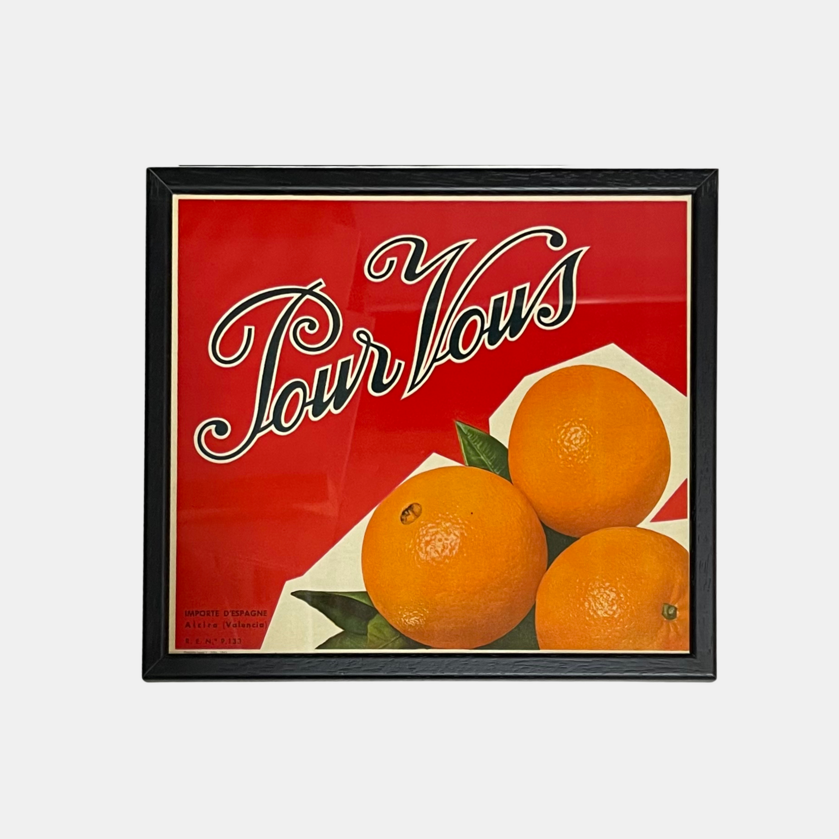 Custom picture frame with non-reflective art glass – custom made at our London frame shop