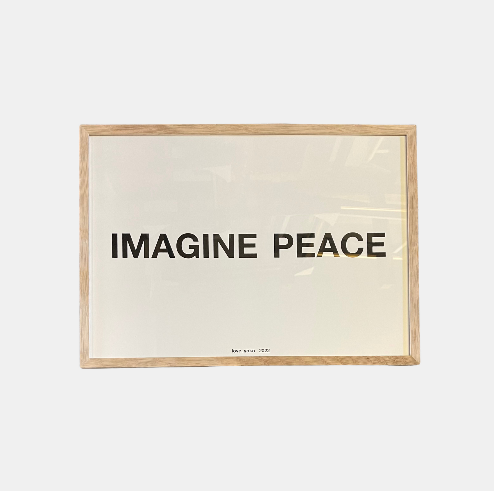 Custom picture frame with non-reflective art glass – custom made at our London frame shop